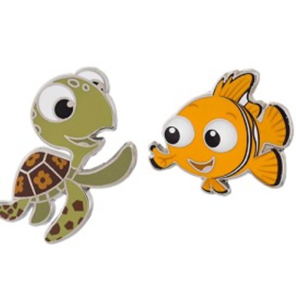 Squirt and Nemo Disney Trading Pin Set